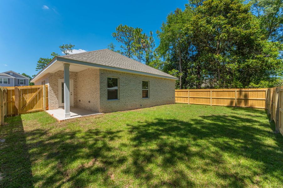 Representative exterior photo of a completed home built from the Franklin by CJL Homes in Blossom Grove, Crestview, FL (Image 17).