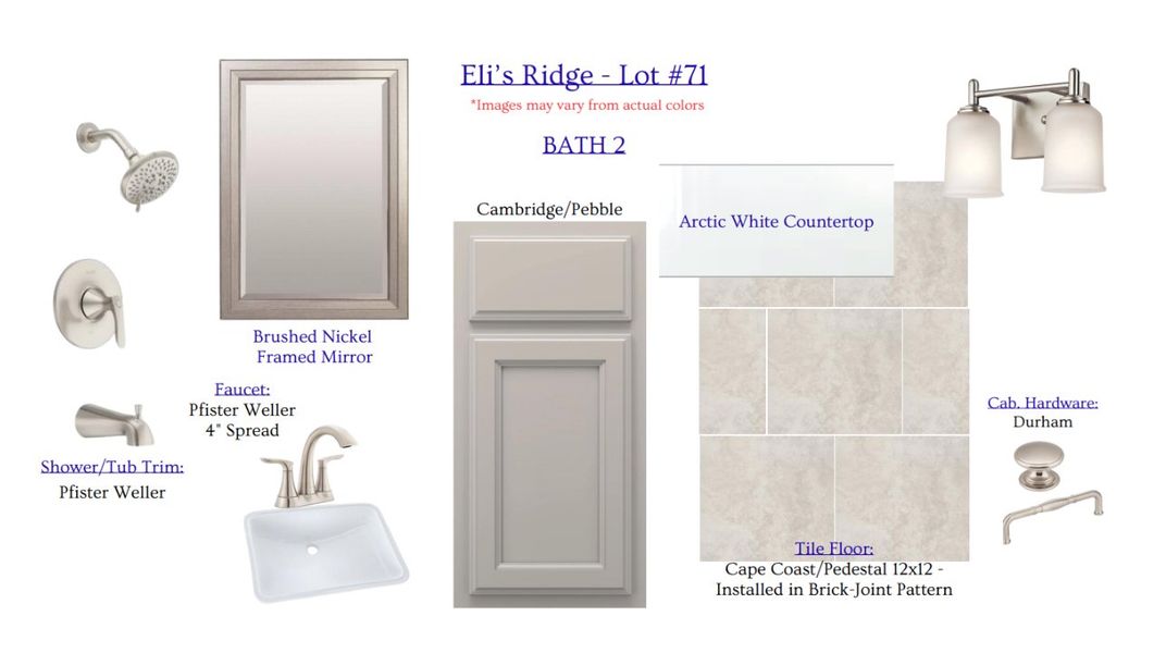 Sample of building materials used in homes in Eli's Ridge, Winterville (Image 6).