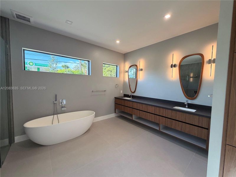 Furnished interior view inside a new home in , Miami (Image 11).