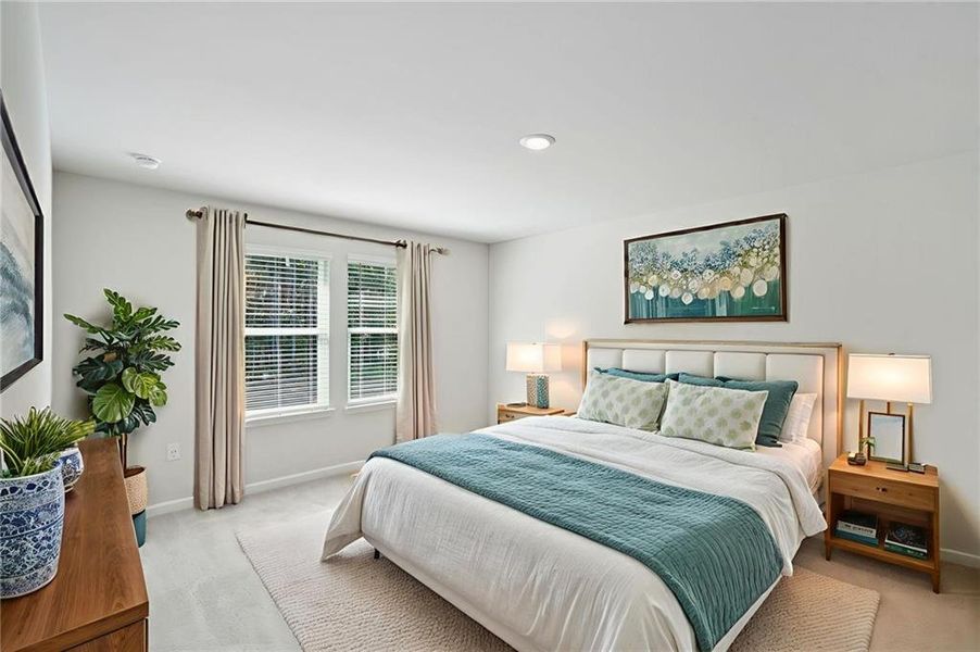 Furnished interior view inside a new home in Parkside at Grayson, Grayson (Image 13).