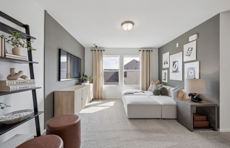 Representative furnished interior of a home built from the Camelia by Pulte Homes in Saddleback at Santa Rita Ranch, Liberty Hill (Image 5).