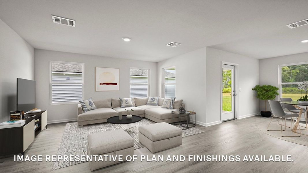 Representative furnished interior of a home built from the ASPEN by D.R. Horton in Morford, Jackson (Image 6).