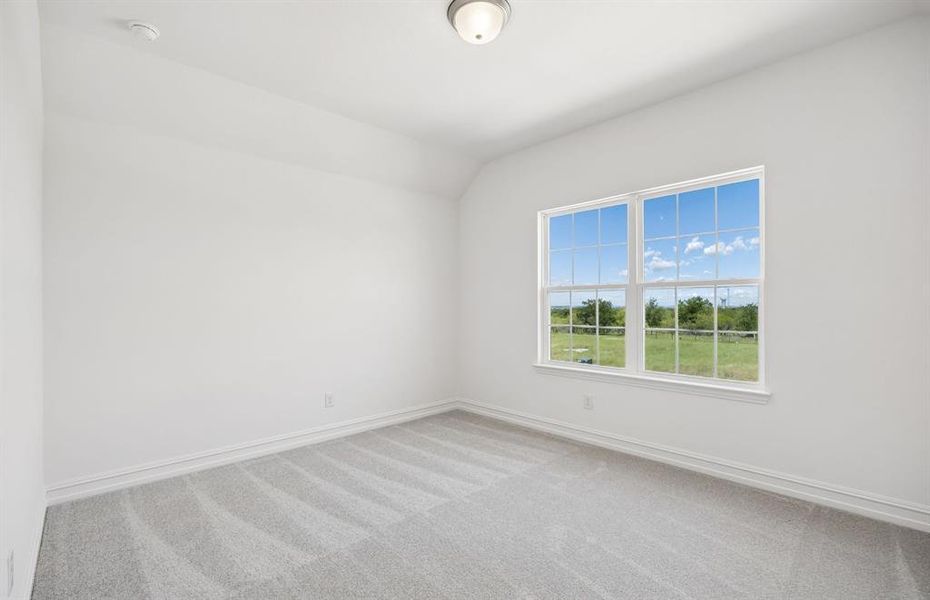 Secondary bedroom with large window