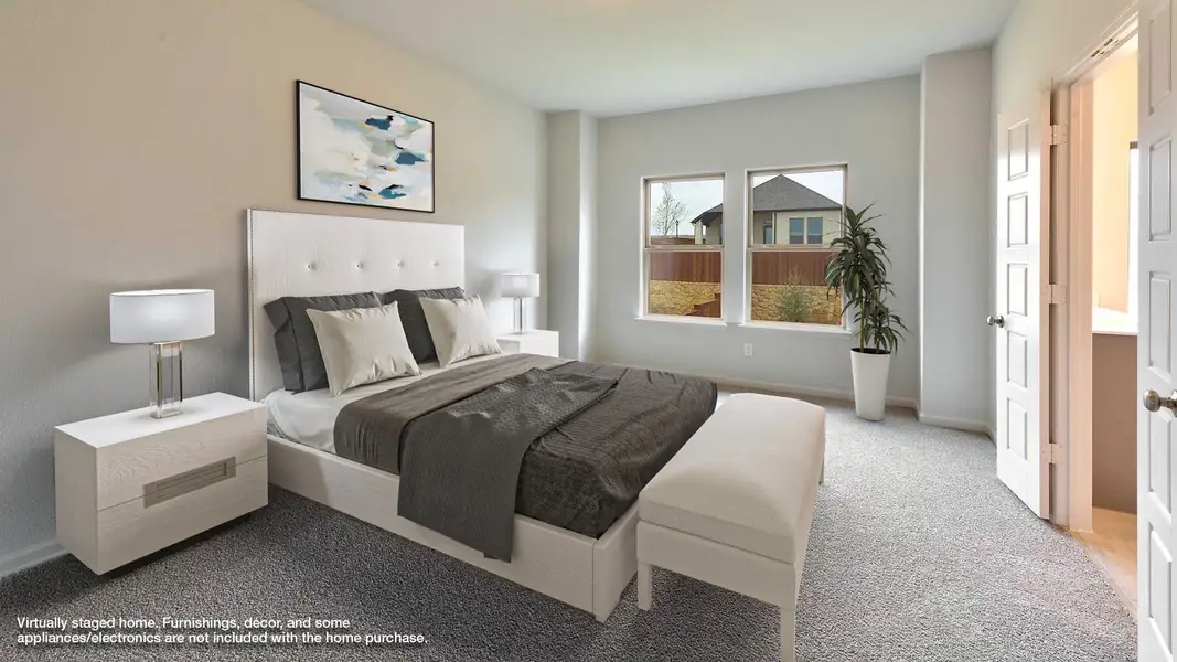 Representative furnished interior of a home built from the 1918W by Perry Homes in Santa Rita Ranch Tierra Rosa, Liberty Hill (Image 5).