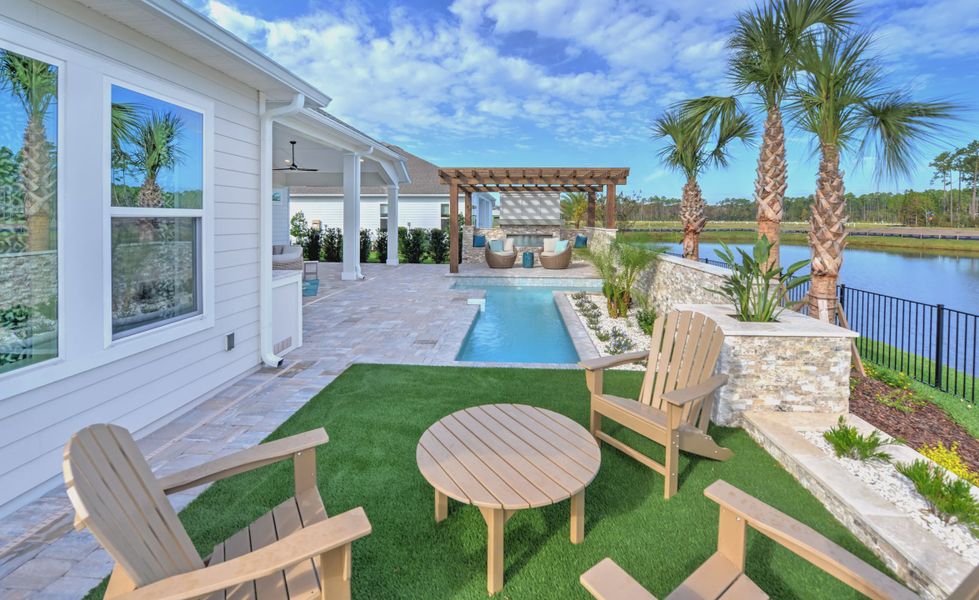 Exterior details and patio area of a home in Amelia National, Fernandina Beach (Image 21).