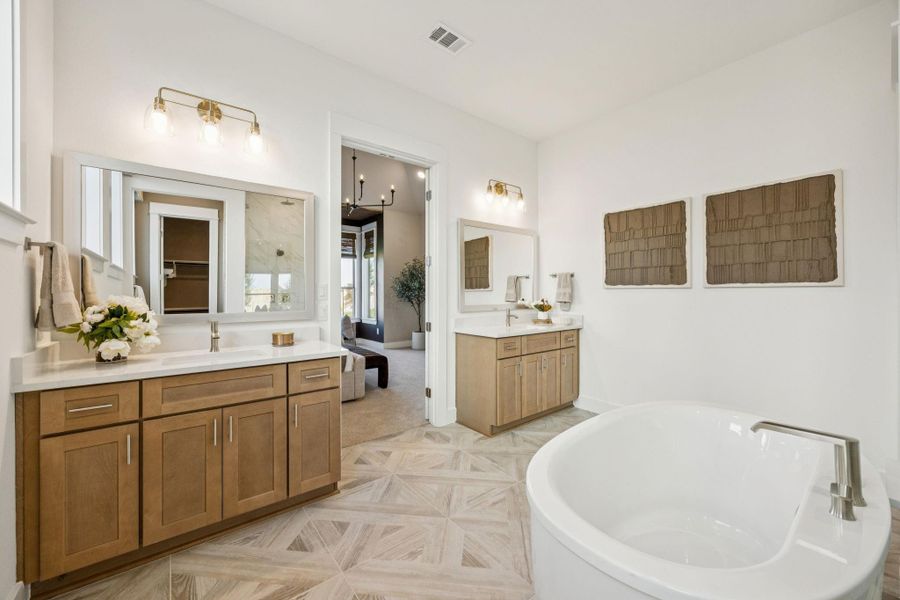 Furnished interior view inside a new home in Ryehill, Sugar Land (Image 7).