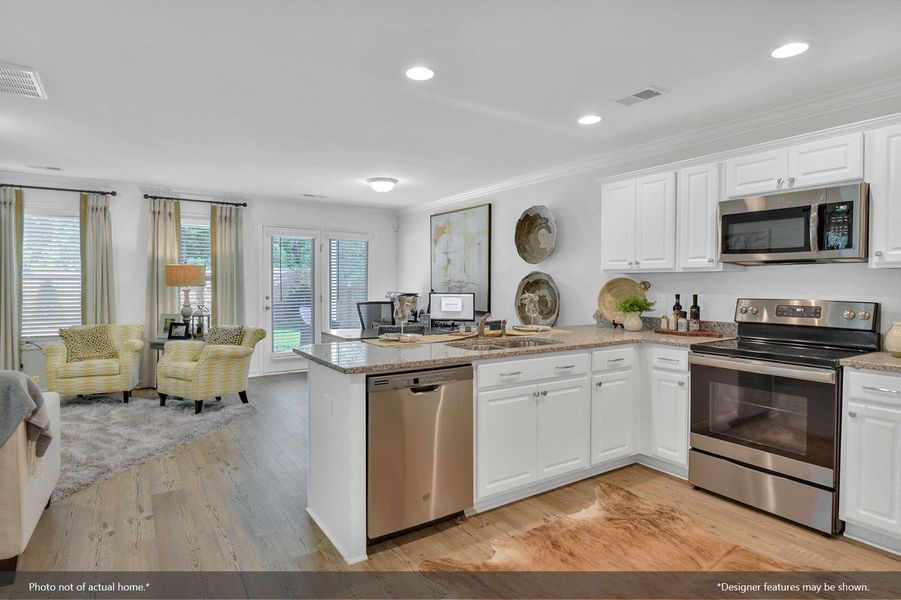 Furnished interior view inside a new home in Central Creek, Goose Creek (Image 3). Furnished interior view inside a new home in Central Creek, Goose Creek (Image 3).