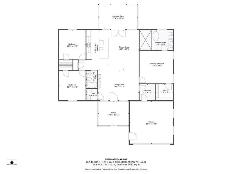 2D floor plan layout of this home in , Shelby, NC (Image 4).