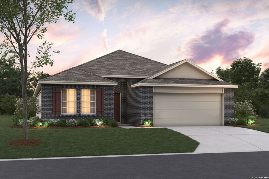 Front exterior of a new home in Legacy Hills, San Antonio, TX, highlighting curb appeal (Image 1). Front exterior of a new home in Legacy Hills, San Antonio, TX, highlighting curb appeal (Image 1).