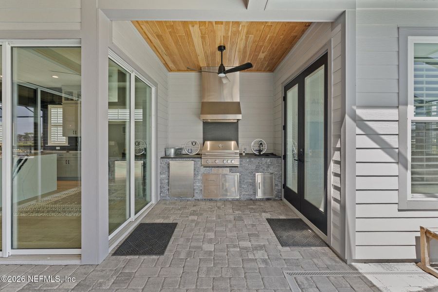 Exterior details and patio area of a home in Marshes of Madeira, St. Augustine (Image 25). Exterior details and patio area of a home in Marshes of Madeira, St. Augustine (Image 25).