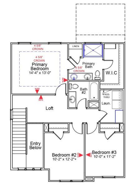 2D floor plan layout of this home in Six Oaks, Summerville, SC (Image 4).