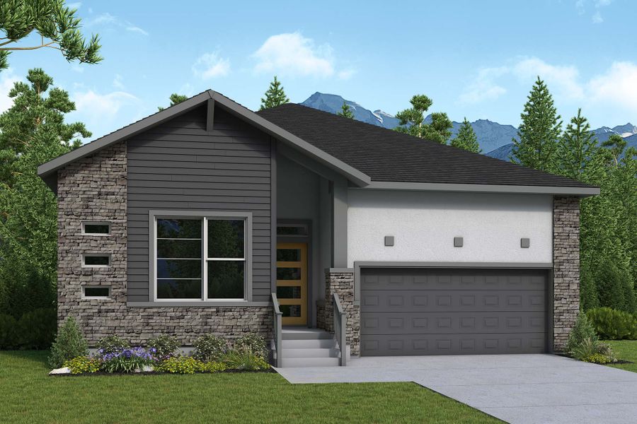 Representative exterior photo of a completed home built from the The Tibbetts by David Weekley Homes in Wolf Ranch - Enclave Collection, Colorado Springs, CO (Image 2). Representative exterior photo of a completed home built from the The Tibbetts by David Weekley Homes in Wolf Ranch - Enclave Collection, Colorado Springs, CO (Image 2).