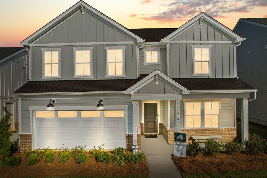Representative exterior photo of a completed home built from the Austin by Pulte Homes in The Retreat at Carolina Ridge, Harrisburg, NC (Image 27). Representative exterior photo of a completed home built from the Austin by Pulte Homes in The Retreat at Carolina Ridge, Harrisburg, NC (Image 27).