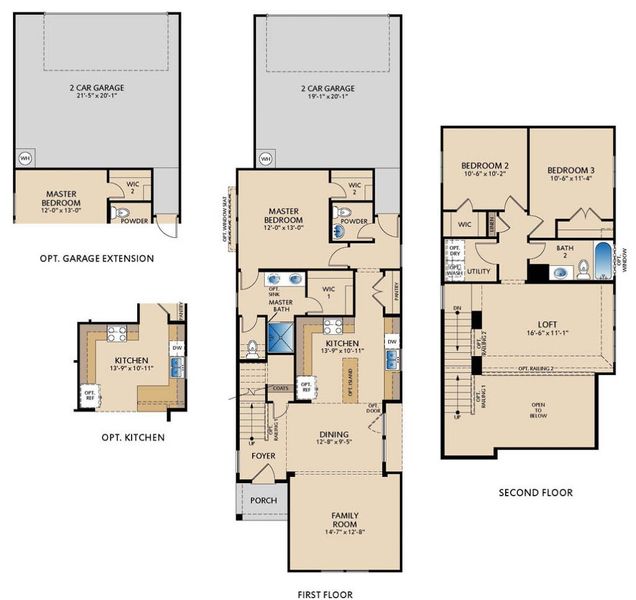 2D floor plan layout for the Bulverton by Pacesetter Homes in Elevon, Lavon, TX (Image 4).