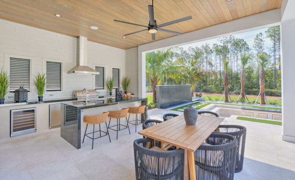 Exterior details and patio area of a home in SilverLeaf, St. Augustine (Image 27). Exterior details and patio area of a home in SilverLeaf, St. Augustine (Image 27).