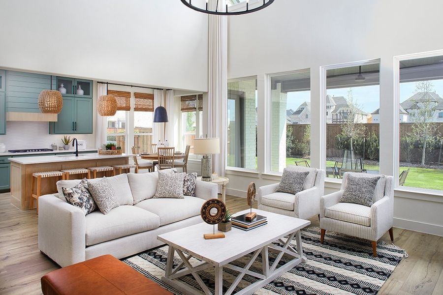Representative furnished interior of a home built from the Conroe - SH 5248 by Shaddock Homes in Grand Oaks at Green Meadows - 60', Celina (Image 8). Representative furnished interior of a home built from the Conroe - SH 5248 by Shaddock Homes in Grand Oaks at Green Meadows - 60', Celina (Image 8).