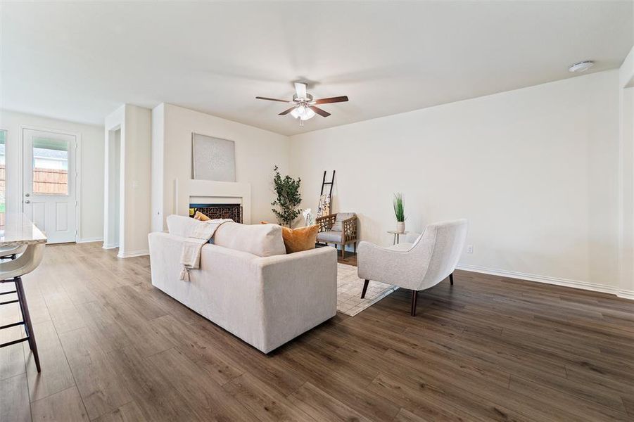 Furnished interior view inside a new home in Liberty Pointe, Gainesville (Image 8). Furnished interior view inside a new home in Liberty Pointe, Gainesville (Image 8).