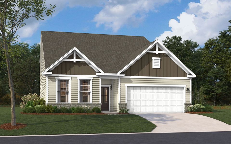 Representative exterior photo of a completed home built from the The Jefferson by Stanley Martin Homes in Green Tree Place, Anderson, SC (Image 49).