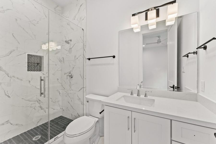 Furnished interior view inside a new home in , West University Place (Image 38).