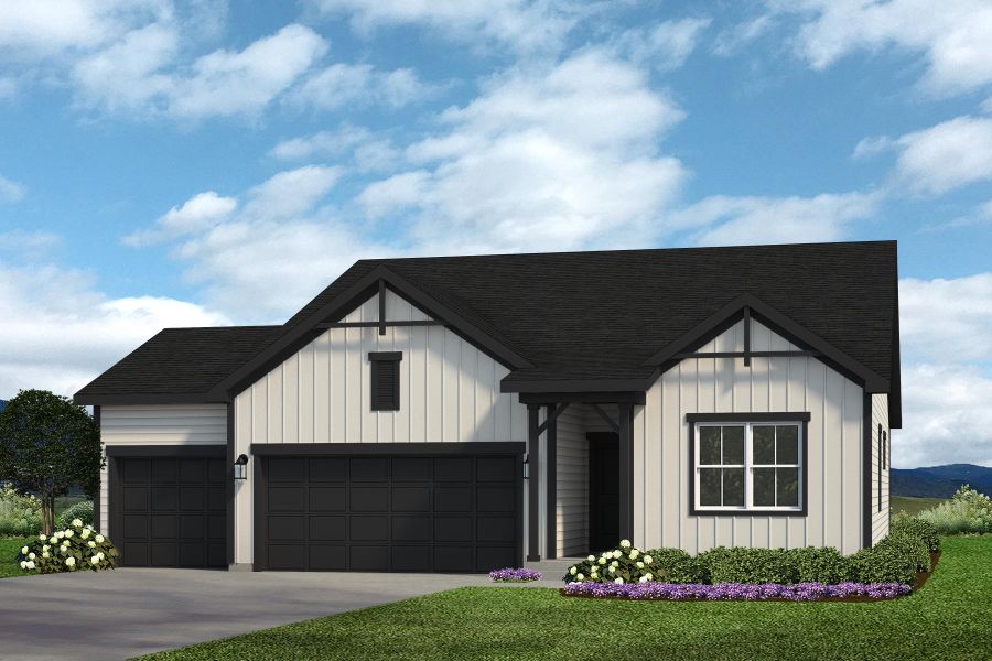 Representative exterior photo of a completed home built from the Stratton by Baessler Homes in Hudson Hills, Hudson, CO (Image 2).