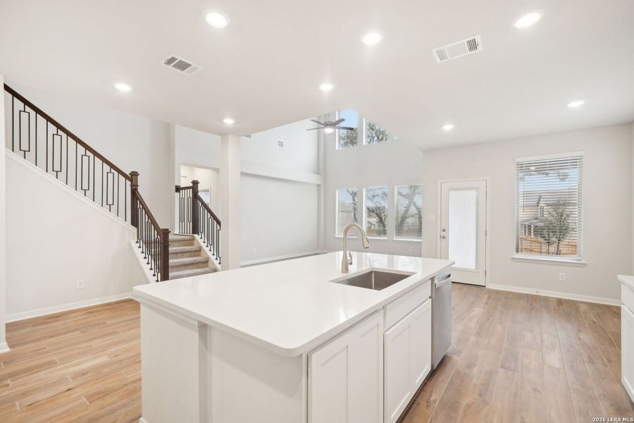 Furnished interior view inside a new home in Estancia Ranch - Classic Series, San Antonio (Image 10).