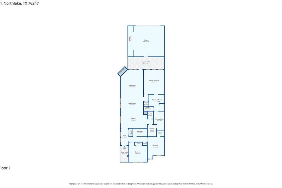 2D floor plan layout of this home in , Northlake, TX (Image 4).