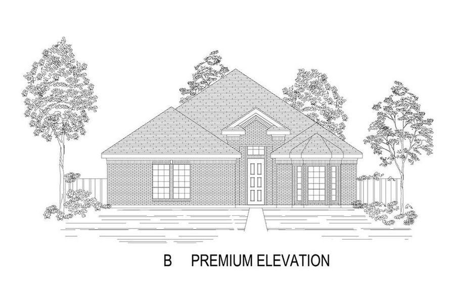 Representative rendering of the exterior for the Woodford FS-HL by First Texas Homes (Image 12).