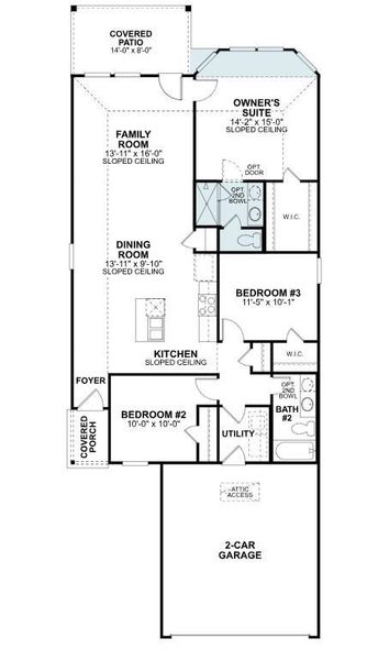 2D floor plan layout of this home in Magnolia Ridge, Magnolia, TX (Image 5).