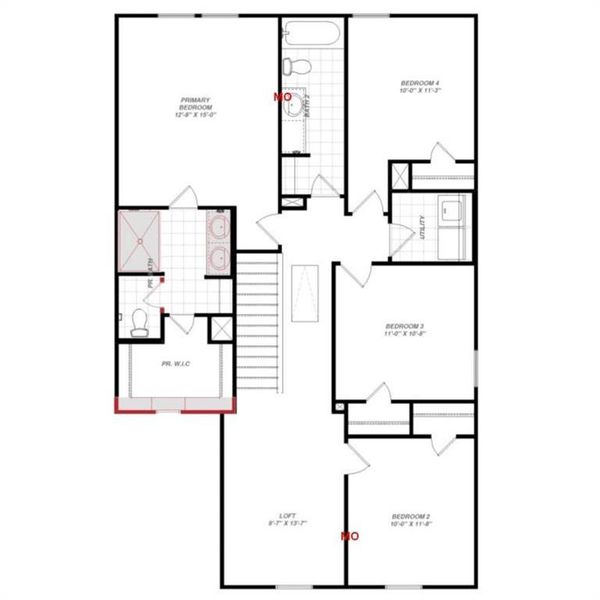 2D floor plan layout of this home in Churchill 40s, Anna, TX (Image 3). 2D floor plan layout of this home in Churchill 40s, Anna, TX (Image 3).