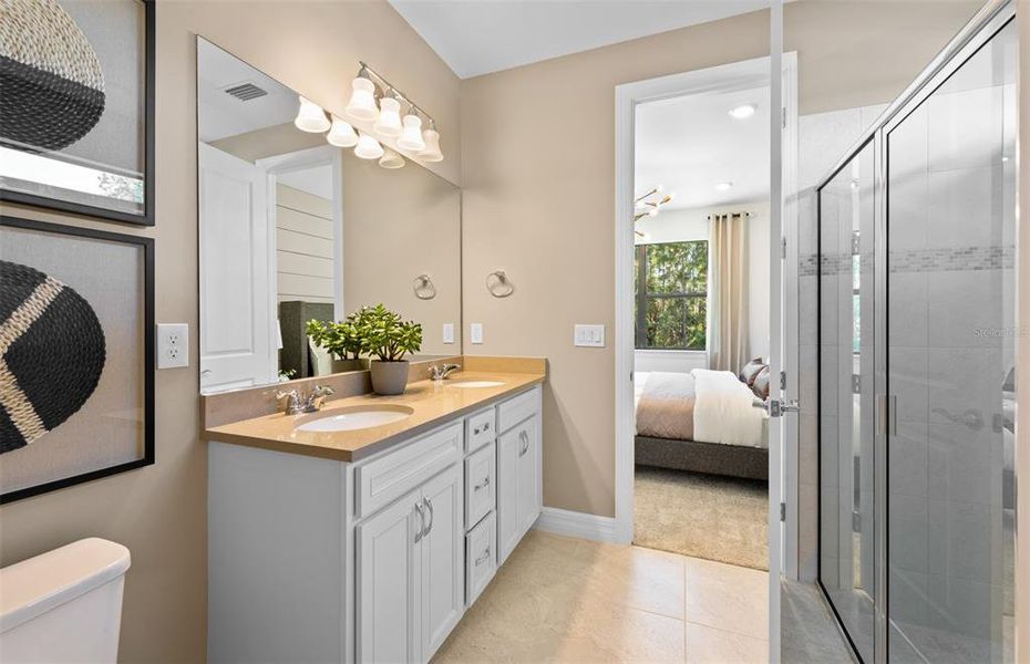 Furnished interior view inside a new home in The Strand at Cedar Grove, North Port (Image 17).