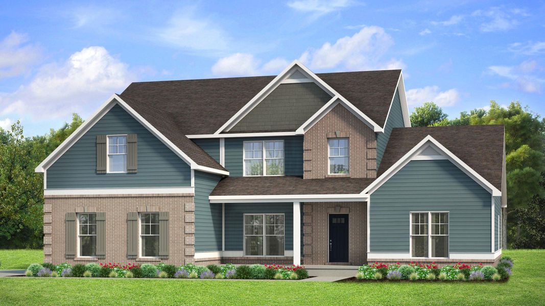 Representative exterior photo of a completed home built from the Henry II by DRB Homes in Grandview at Millers Mill, Stockbridge, GA (Image 21).