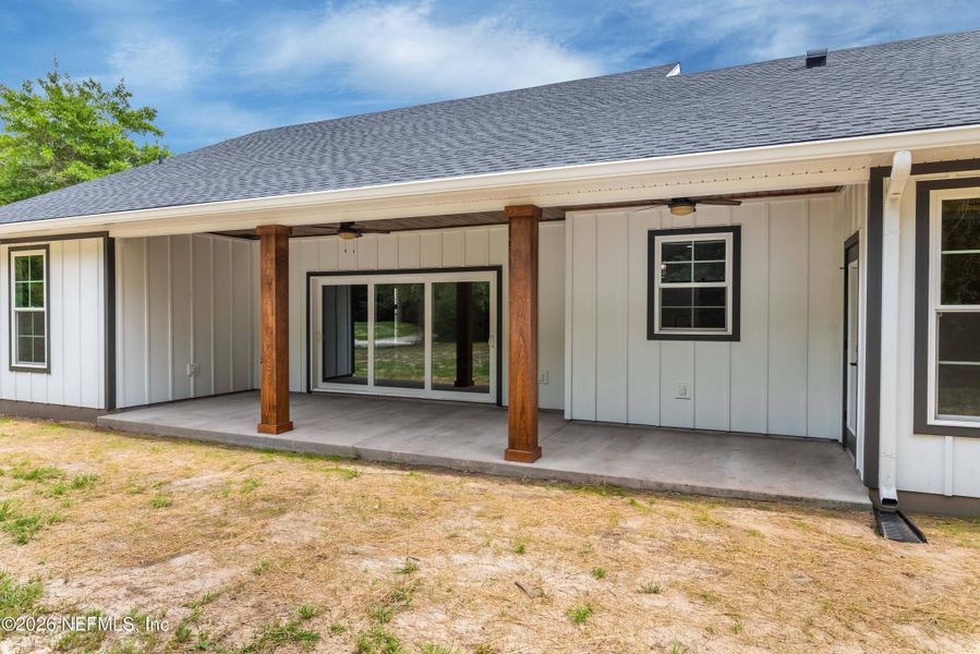 Exterior details and patio area of a home in , Glen St. Mary (Image 4).