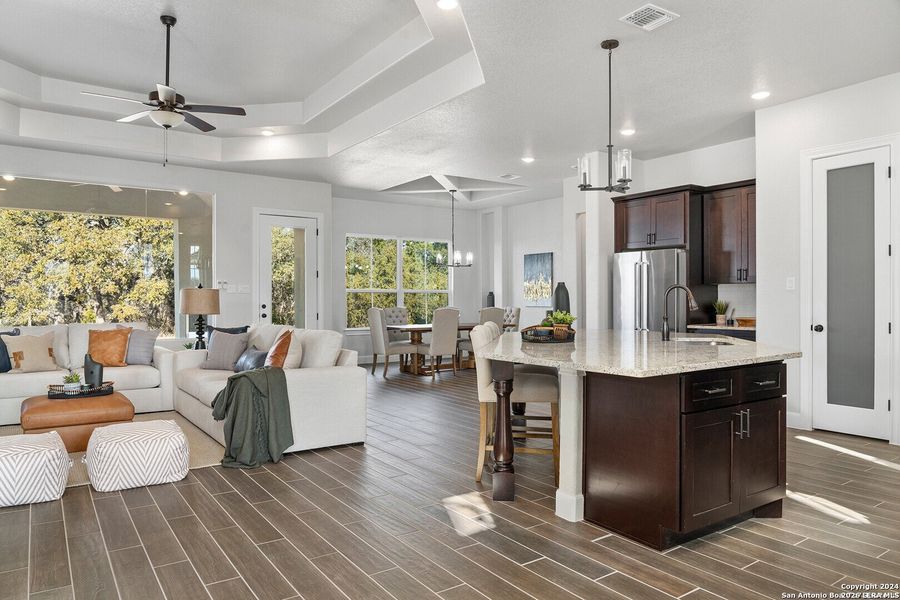 Furnished interior view inside a new home in , Spring Branch (Image 39).