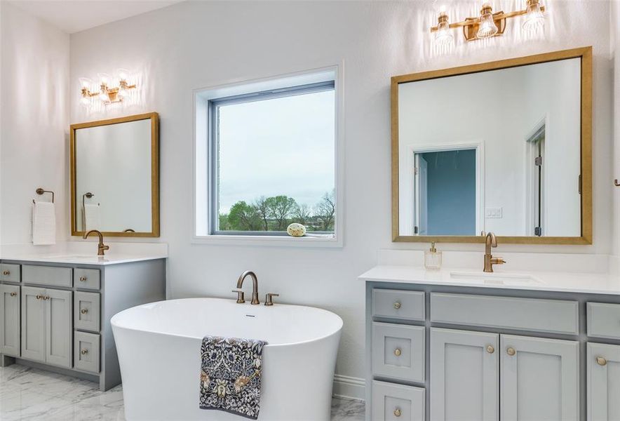 Furnished interior view inside a new home in Reserves at Trinity, Willow Park (Image 8).