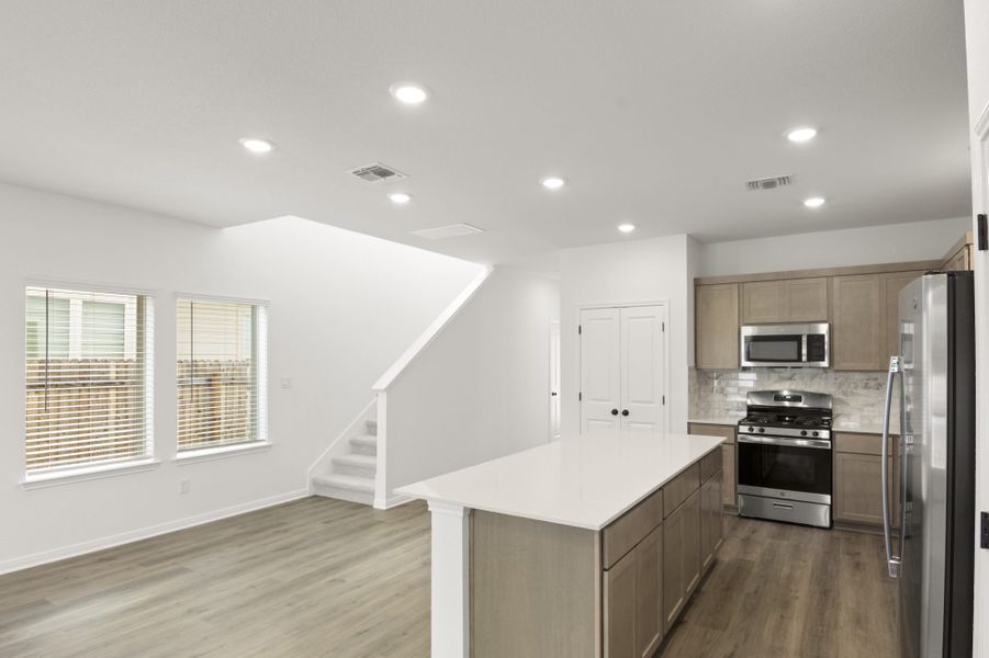 Representative furnished interior of a home built from the Oak by Pacesetter Homes in Blanco Vista, San Marcos (Image 9). Representative furnished interior of a home built from the Oak by Pacesetter Homes in Blanco Vista, San Marcos (Image 9).