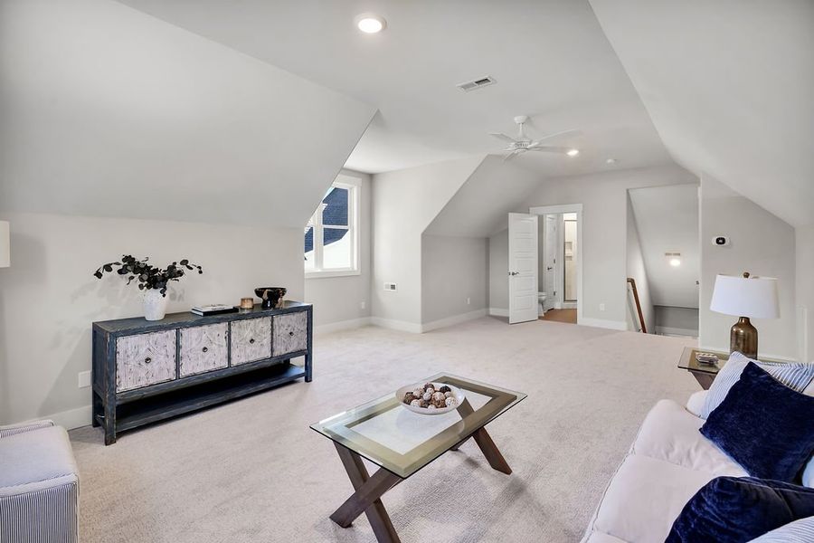 Furnished interior view inside a new home in The Bluffs On the Cape Fear, Leland (Image 40).