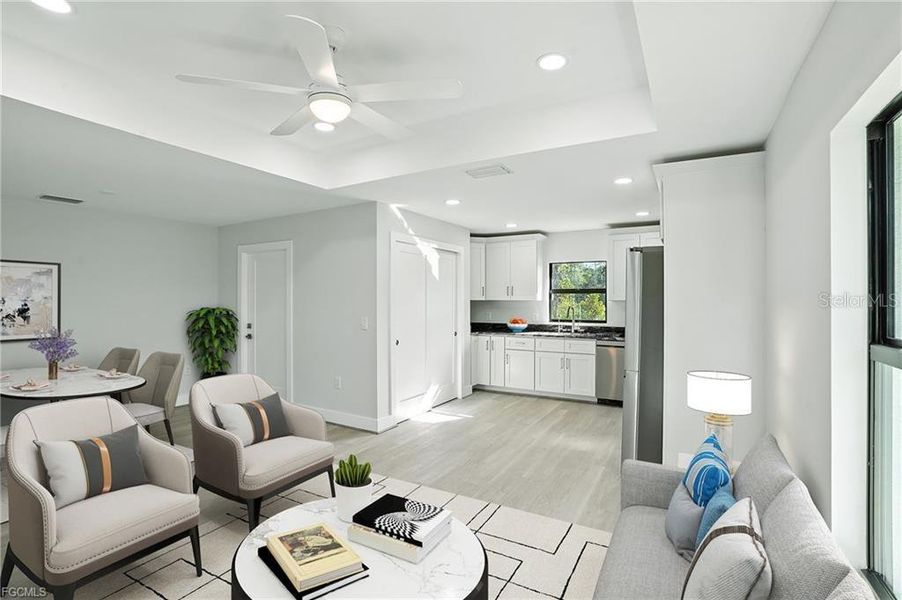 Furnished interior view inside a new home in , Punta Gorda (Image 4). Furnished interior view inside a new home in , Punta Gorda (Image 4).