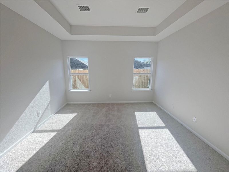 The Robin II- Primary Suite with Tray Ceiling. Sample image to be used for example only, colors, options and upgrades vary.