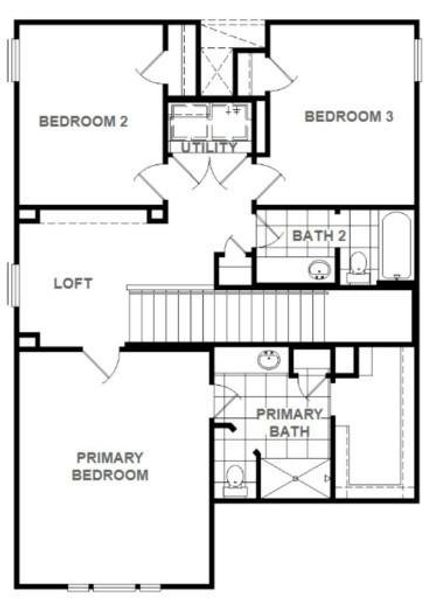 2D floor plan layout of this home in Azalea, Pattison, TX (Image 3).