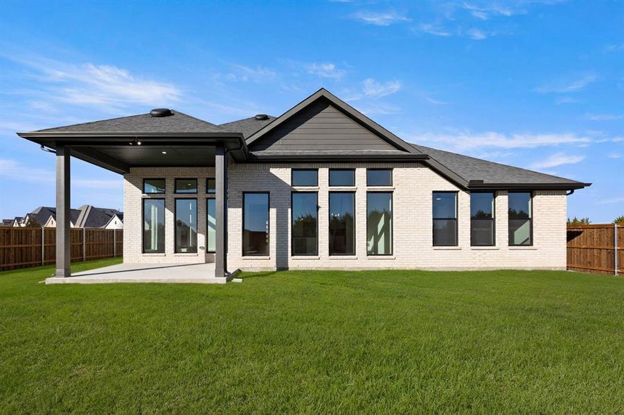 Exterior details and patio area of a home in BridgeWater - Phase 1, Midlothian (Image 25). Exterior details and patio area of a home in BridgeWater - Phase 1, Midlothian (Image 25).