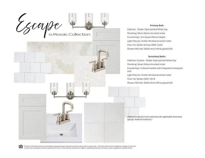 Sample of building materials used in homes in Mosaic Townhomes, Celina (Image 30).