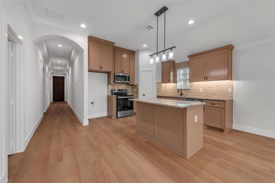Kitchen looking towards front door