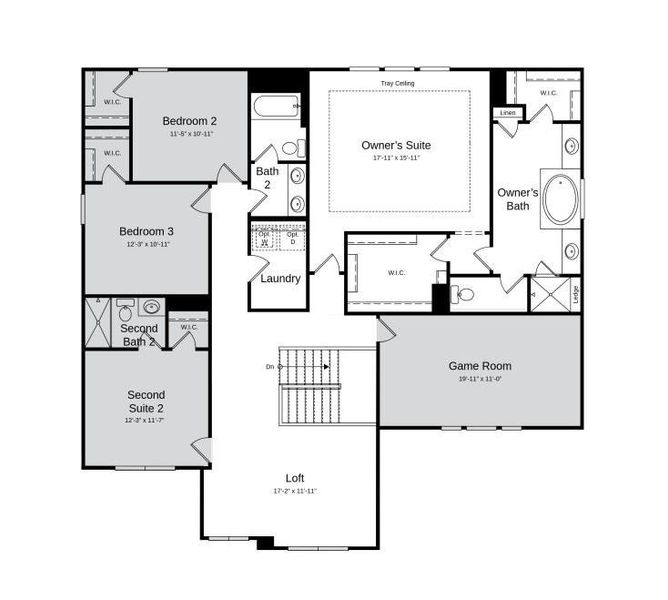 Structural options include: tray ceiling, additional windows, fireplace, garage extension, second suite upstairs, first-floor guest suite, game room, gourmet kitchen and butler's panty.