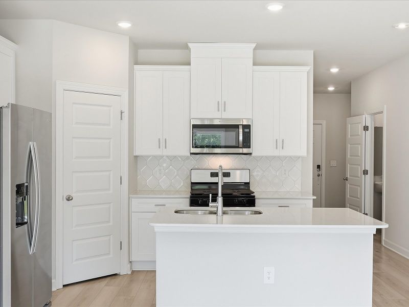 Furnished interior view inside a new home in Northbrook Village Townes, Taylors (Image 3). Furnished interior view inside a new home in Northbrook Village Townes, Taylors (Image 3).