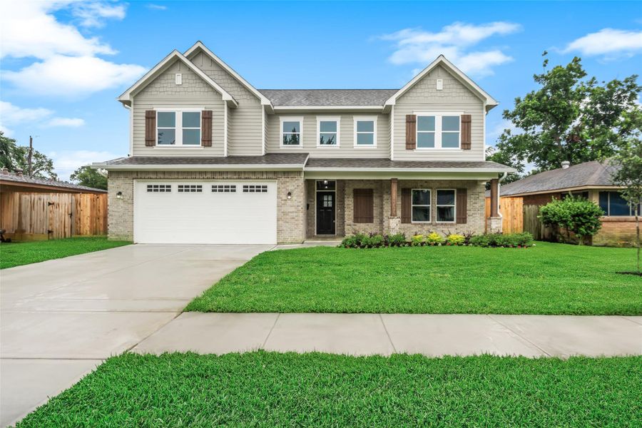 Front exterior of a new home in , Houston, TX, highlighting curb appeal (Image 19).