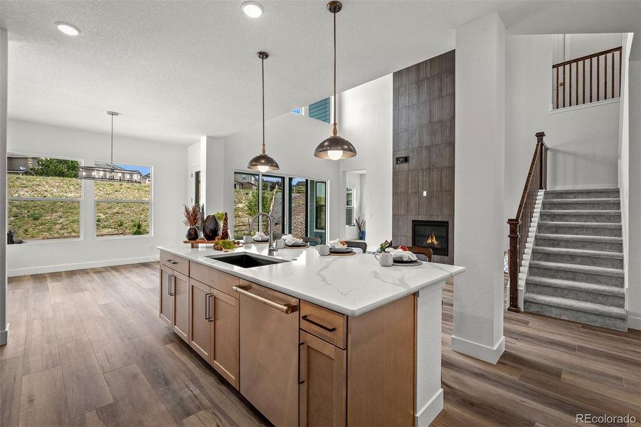 Furnished interior view inside a new home in Cloverleaf – Mountainview Collection, Monument (Image 15).