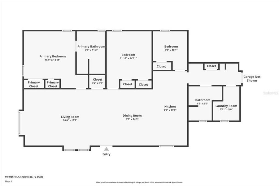 2D floor plan layout of this home in , Englewood, FL (Image 3).