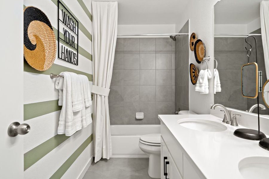 Representative furnished interior of a home built from the The Bellhaven by Challenger Homes in Sky Ranch - Highland Collection, Watkins (Image 25).