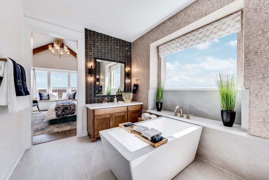 Representative furnished interior of a home built from the Grand Whitehall II by Grand Homes in Grand Oaks, Celina (Image 14).