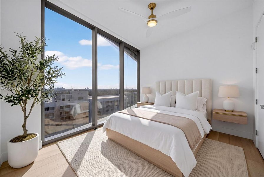 Furnished interior view inside a new home in , Miami (Image 17).